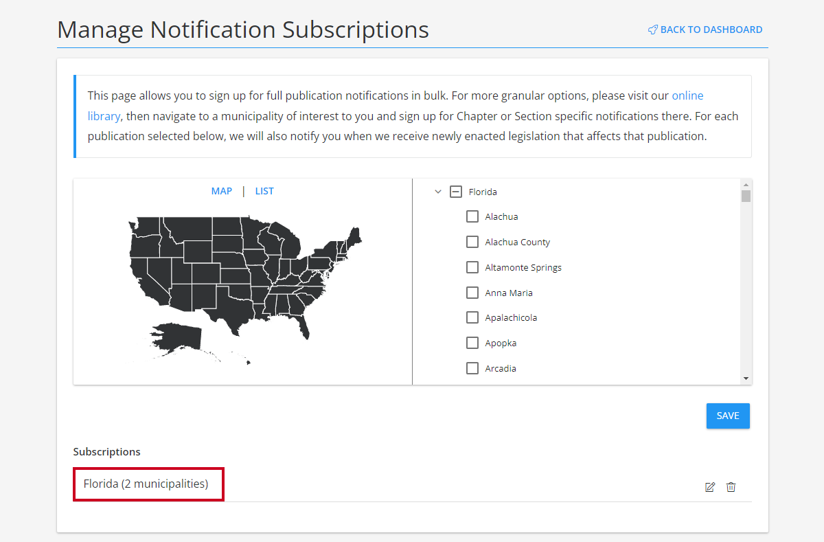 subscription list