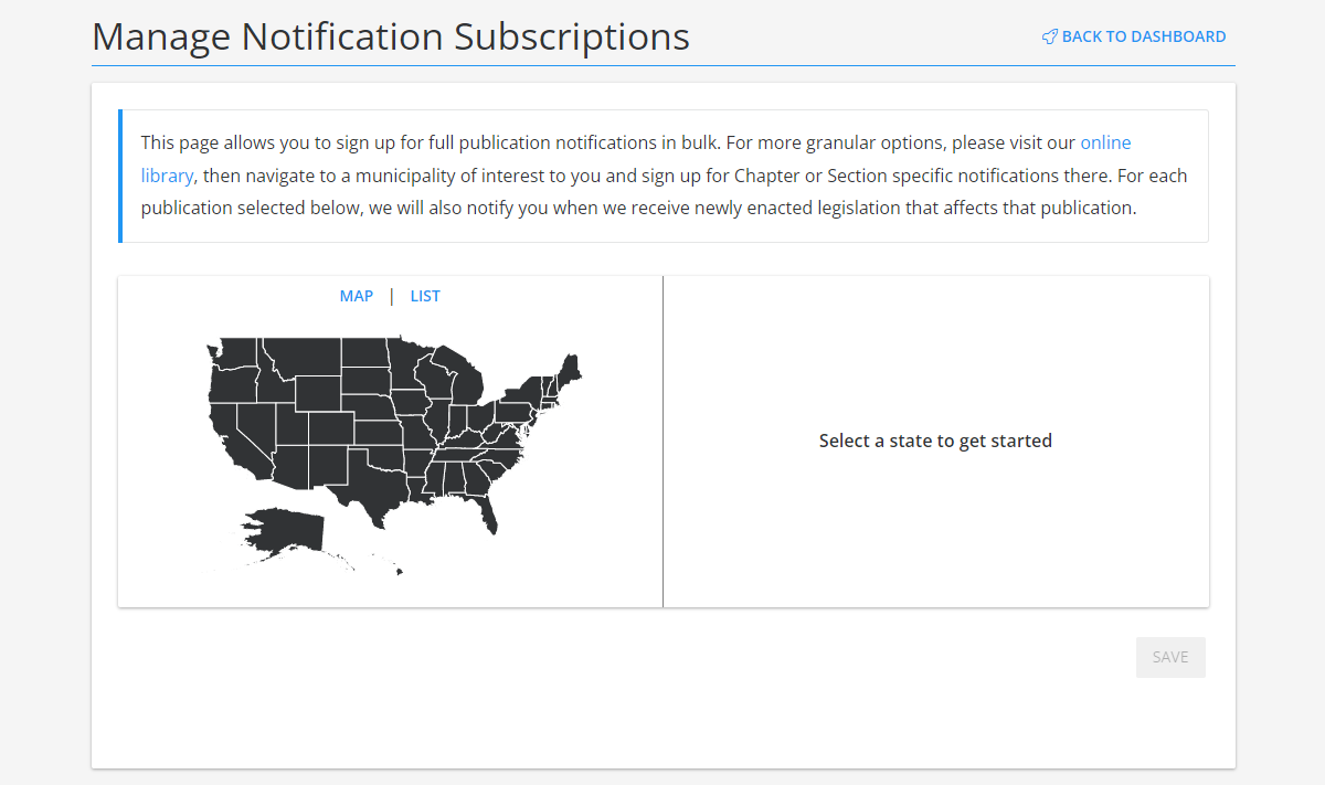 updated notification subscriptions