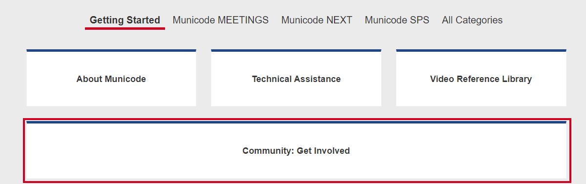 community get involved option