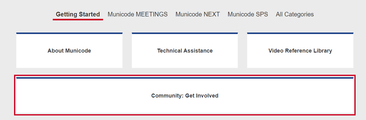 community get involved option