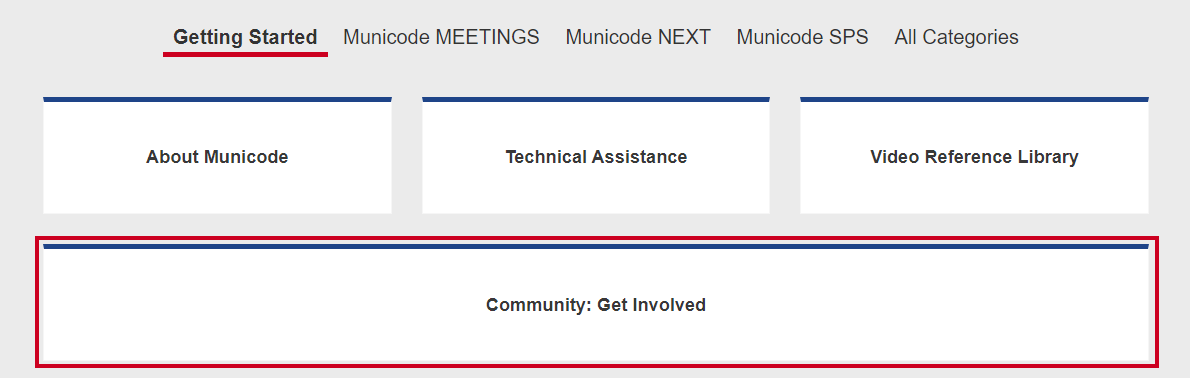 community get involved option