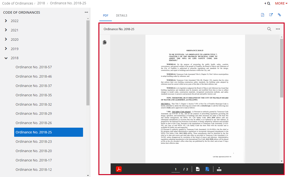 adopted and codified ordinance PDF