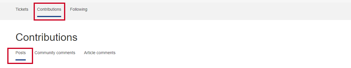 posts tab