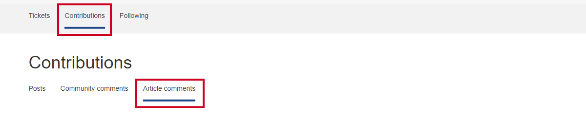 article comments tab