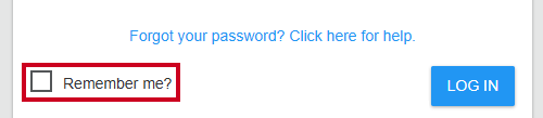 The Remember me? checkbox to the left of the Log In button.