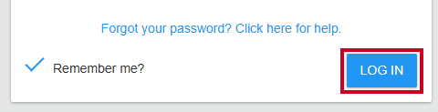 The blue, rectangular Log In button on the Code Library Log In window.