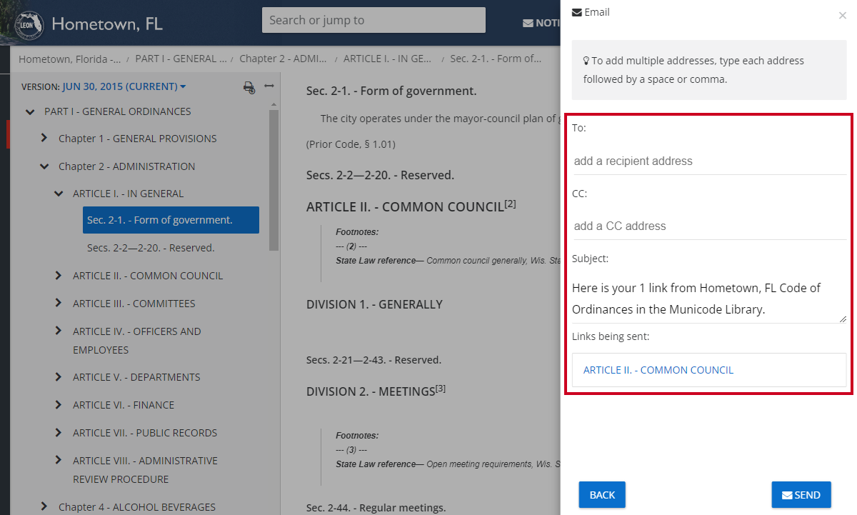 email fields