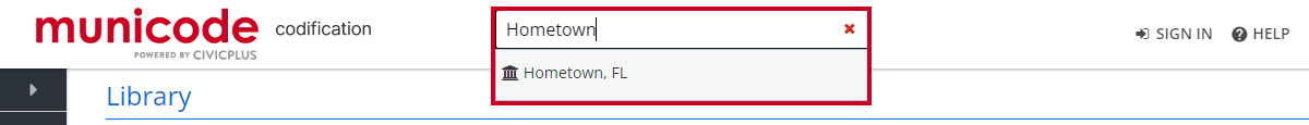 jump to any municipality box