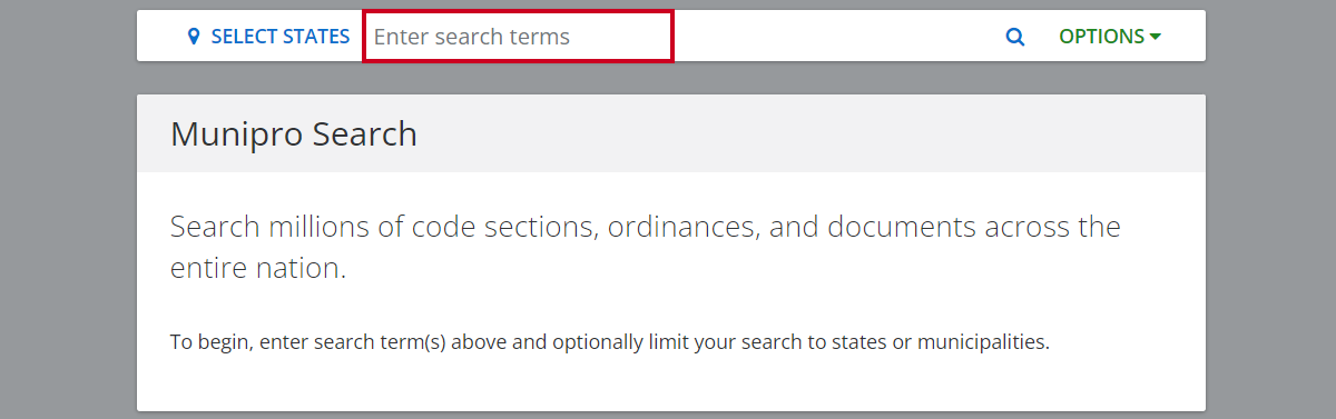 enter search terms box