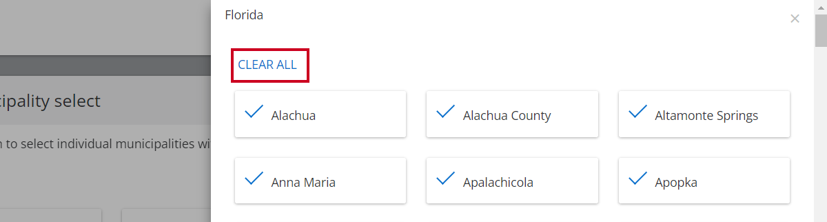 clear all button