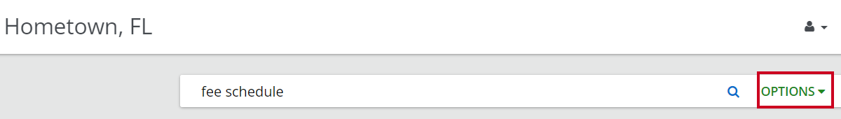 options button