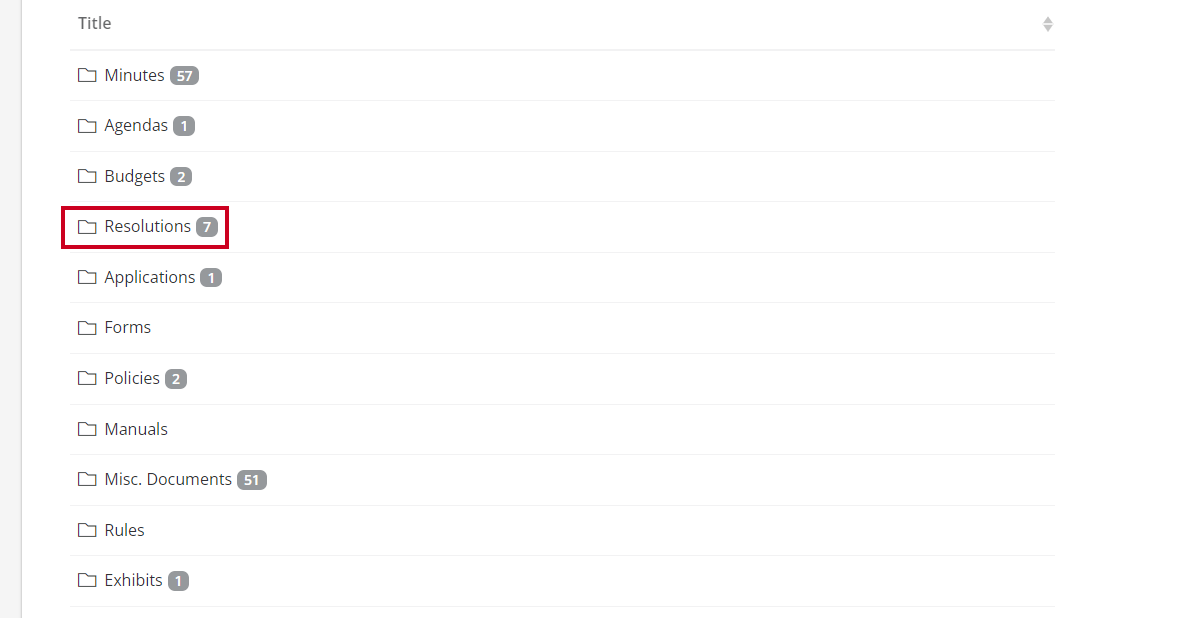 shortened list of available document types