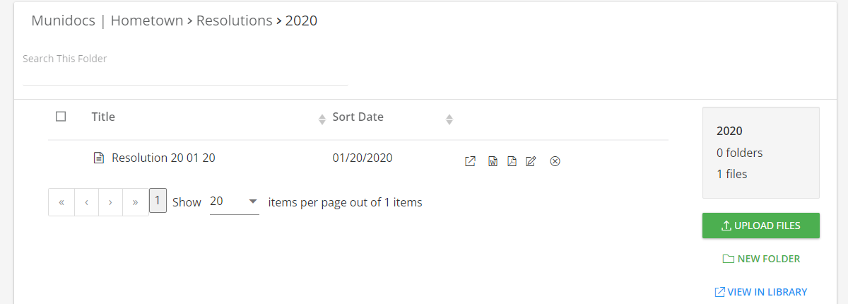 folder with desired document