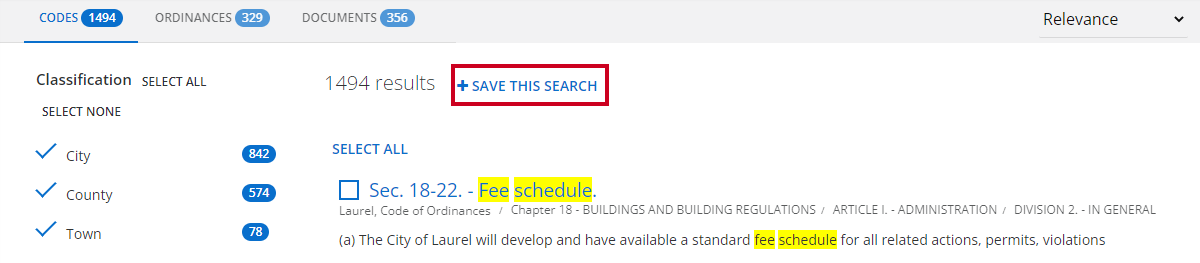 save this search button