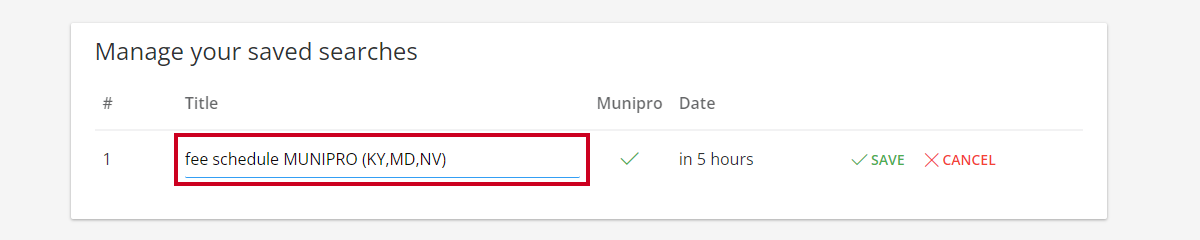 update search name
