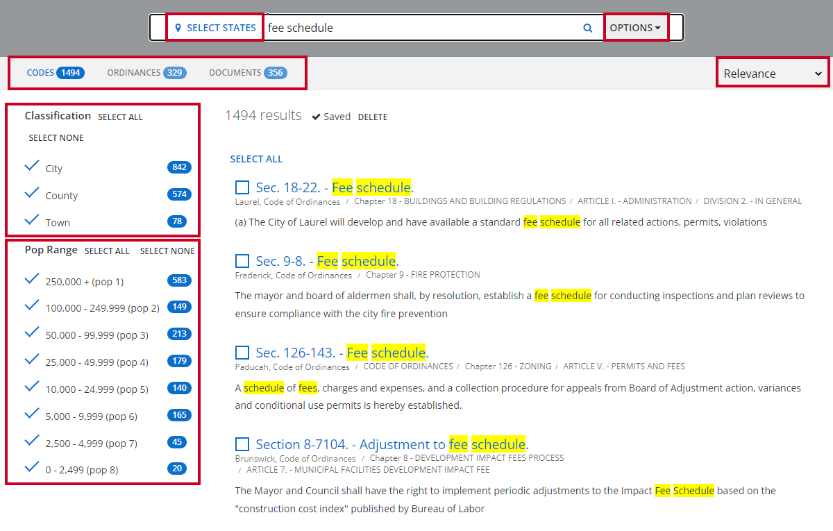 saved search
