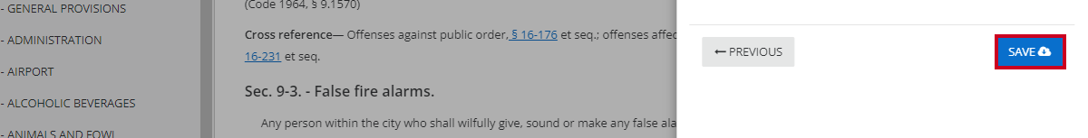 save button