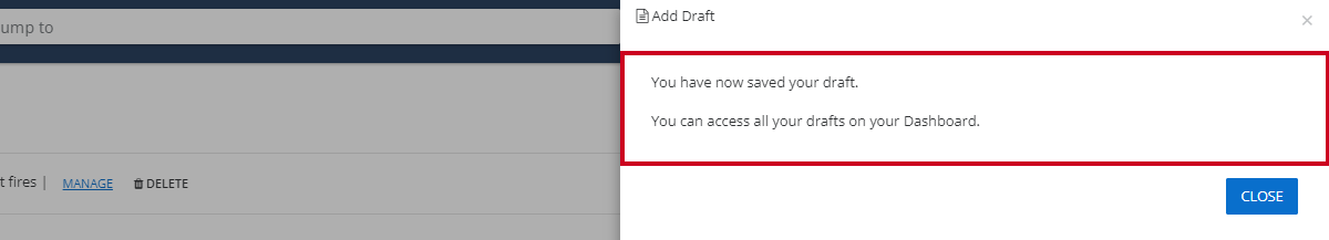 draft confirmation