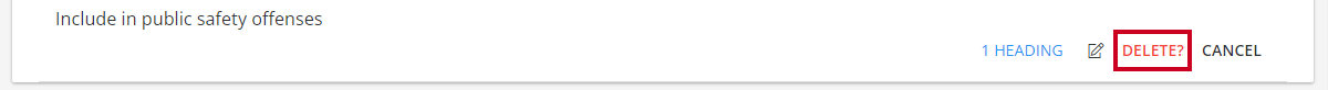 select delete to confirm deletion